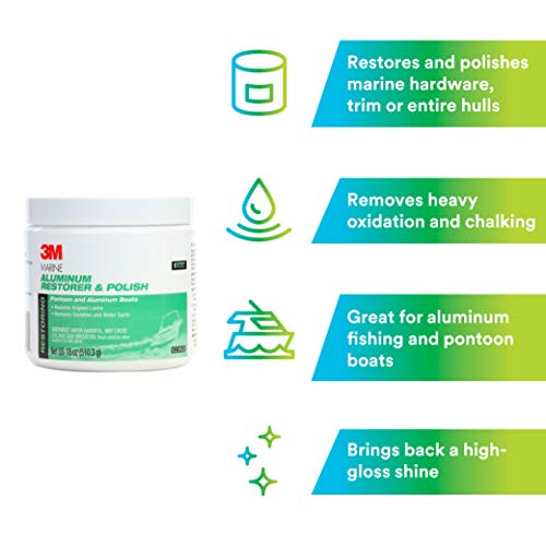 3M Marine Aluminum Restorer and Polish, 09020, 18 oz, for Marine Detailing, Remove Heavy Oxidation and Chalking, 1 Tube - Image 4
