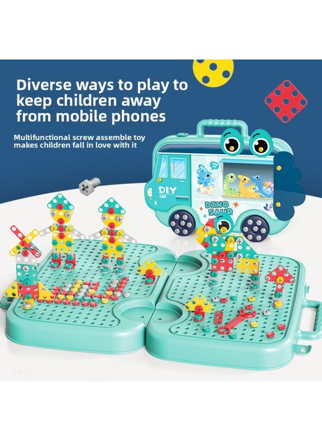 Children's Screw Puzzle Toy Nut Combination Screw Removal Simulation Electric Baby Repair Toolbox Toy-Color:3-in-1 Suitcase [hack-a-mole + Pulling Radish + Tightening Screws]  - Image 5