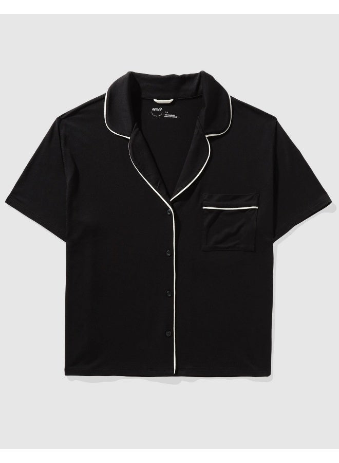 Aerie Aerie Real Soft® Short Sleeve Pajama Shirt  - Image 3