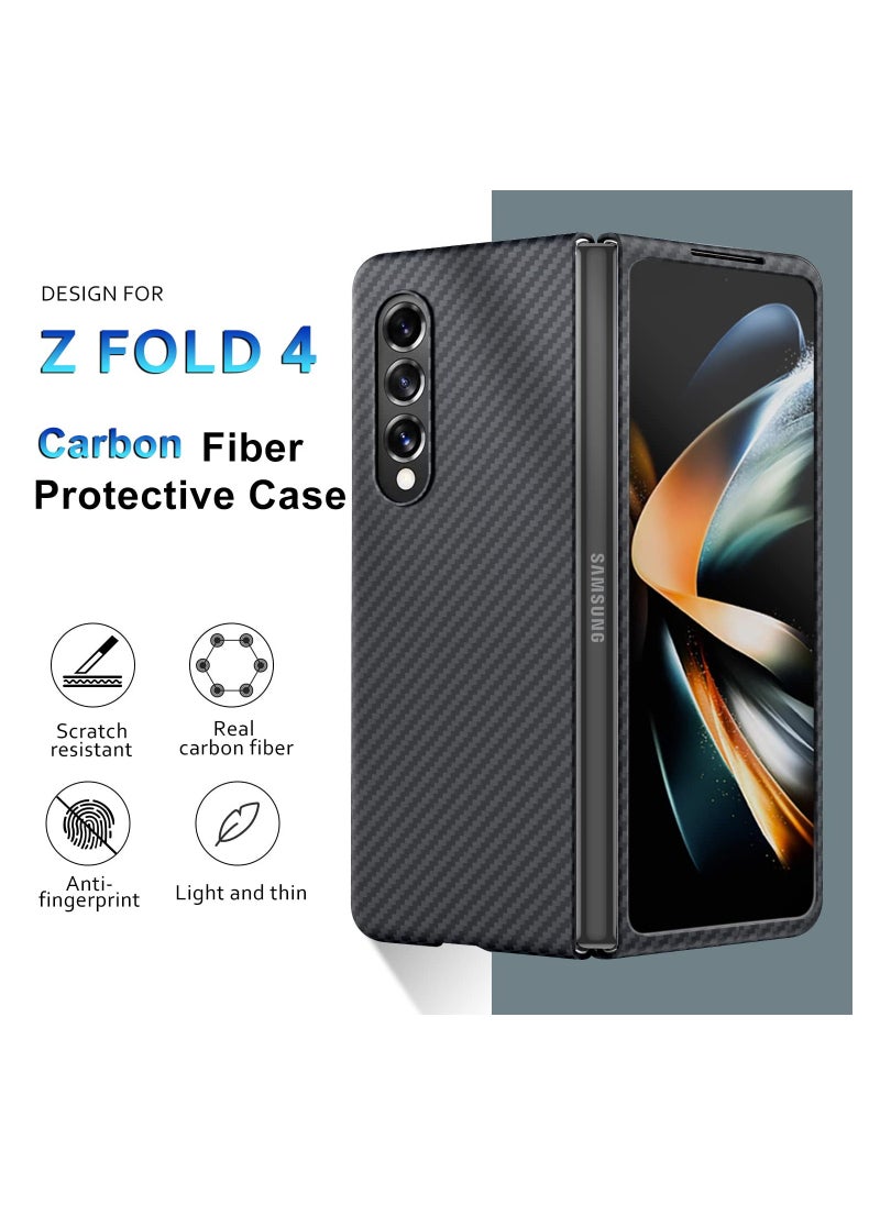 Aookay - Case for Samsung Galaxy Z Fold 3, Real Aramid Fiber Lightweight with Full-Body Dual Layer Rugged Shookproof Case for Samsung Z Fold 3 (Galaxy Z Fold 3, Black) - Image 1