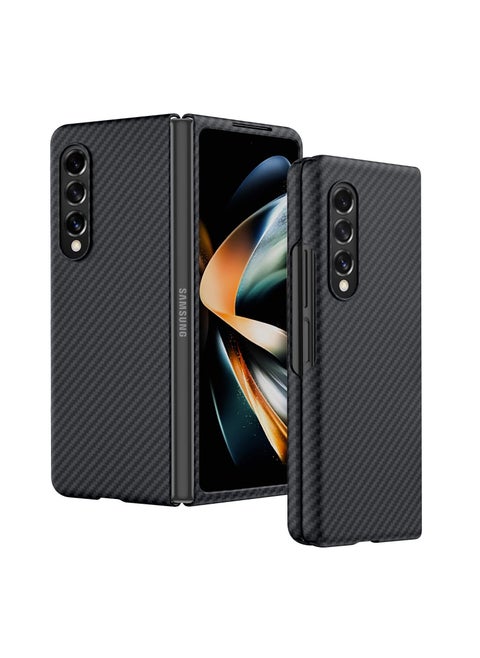 Case for Samsung Galaxy Z Fold 3, Real Aramid Fiber Lightweight with Full-Body Dual Layer Rugged Shookproof Case for Samsung Z Fold 3 (Galaxy Z Fold 3, Black)