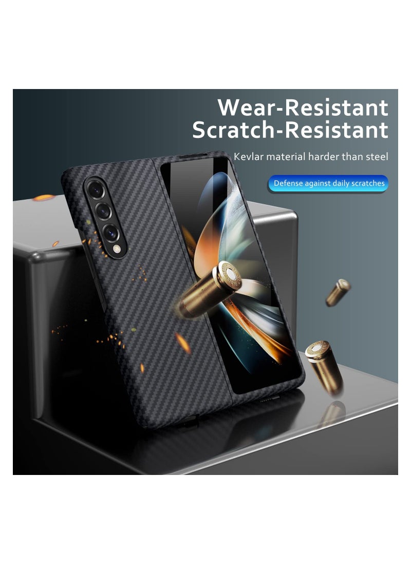 Aookay - Case for Samsung Galaxy Z Fold 3, Real Aramid Fiber Lightweight with Full-Body Dual Layer Rugged Shookproof Case for Samsung Z Fold 3 (Galaxy Z Fold 3, Black) - Image 1