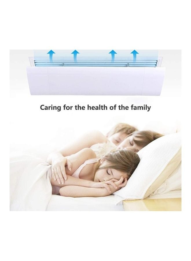 Loquat Anti Direct Blowing Retractable Air Conditioning Deflector T70 White - Image 2