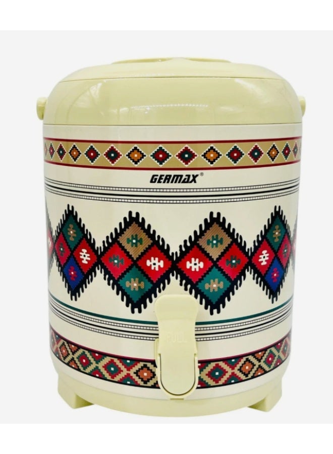 جيرماكس إبريق ماء بارد وساخن من جيرماكس مزود بصنبور مانع للتسرب، سعة 7.7 لتر، متعدد الألوان - Image 1