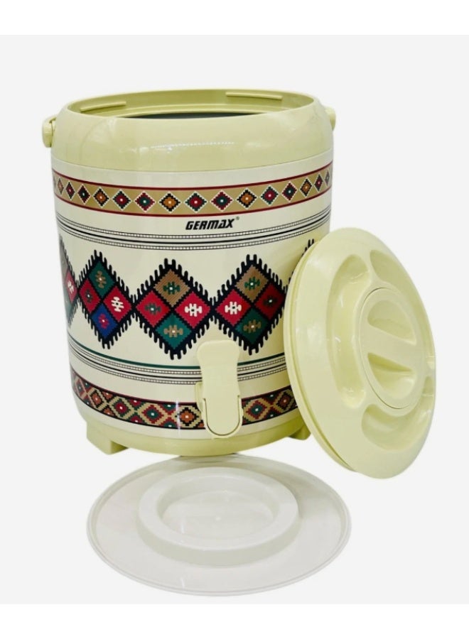 جيرماكس إبريق ماء بارد وساخن من جيرماكس مزود بصنبور مانع للتسرب، سعة 7.7 لتر، متعدد الألوان - Image 2