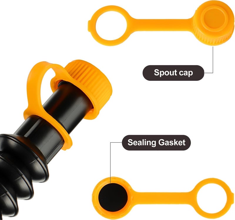 Qilinba Gas Can Spout Replacement Kit, 3 Pack Flexible Nozzle Set with Vent Caps, Fits 1/2/5 Gallon Cans Multi-goal comprehensive design - Image 3