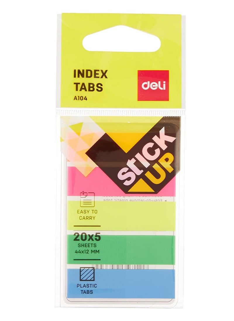 Deli 2-Pack Index Tab 44x12mm Size Multicolour  - Image 2