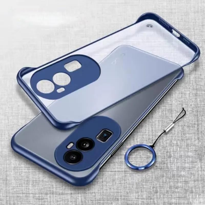 REALCASE Oppo Reno 10 Pro Plus 5G Back Cover Case | Stylish Frameless Matte Hard Back Skin | Soft TPU Shock Proof Bumper Back Cover Case for Reno 10 Pro Plus 5G (Black) - Image 1