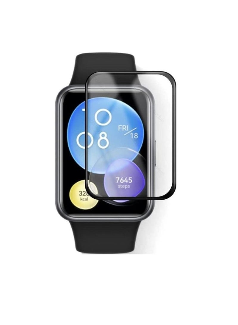 Watch Soft Fiber Curved Protective Film for Huawei Watch Fit 2 - Fit2 Smartwatch Full Screen Protector Cover Accessories  - Image 1