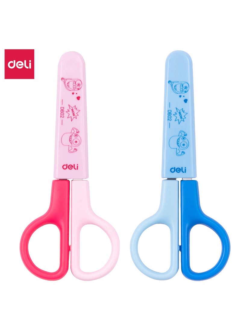 Deli Deli ED60200 School Scissors Assorted Colours – 120mm – ideal for children's craft and school use  - Image 1