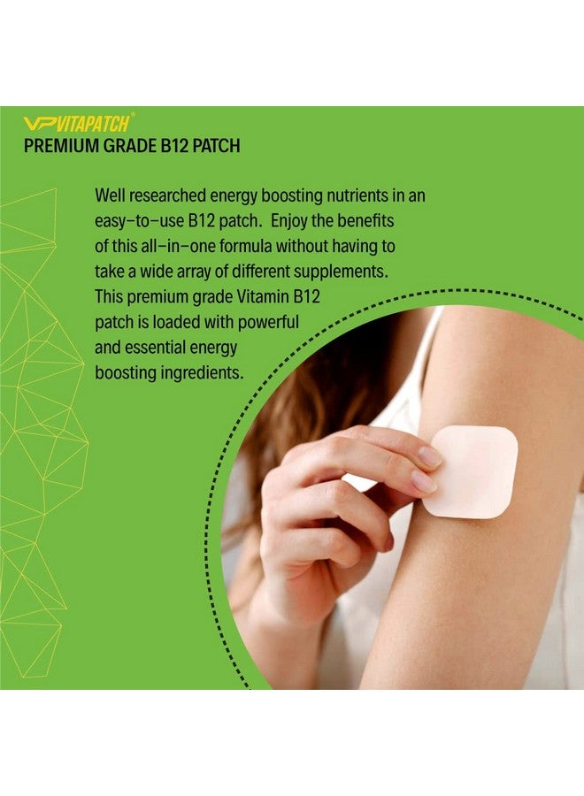 VitaPatch Premium Grade B12 Patches 30 Day Supply B12 Patch - Made with Vitamin B12 Methylcobalamin for Energy & Vitamin Guarana - 100% Made in The USA - Image 5