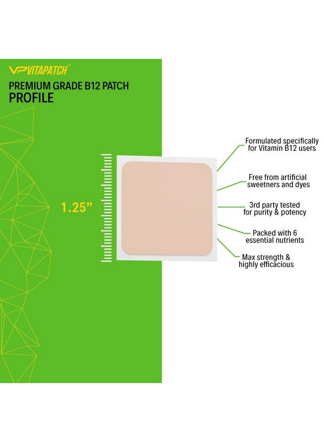 VitaPatch Premium Grade B12 Patches 30 Day Supply B12 Patch - Made with Vitamin B12 Methylcobalamin for Energy & Vitamin Guarana - 100% Made in The USA - Image 3