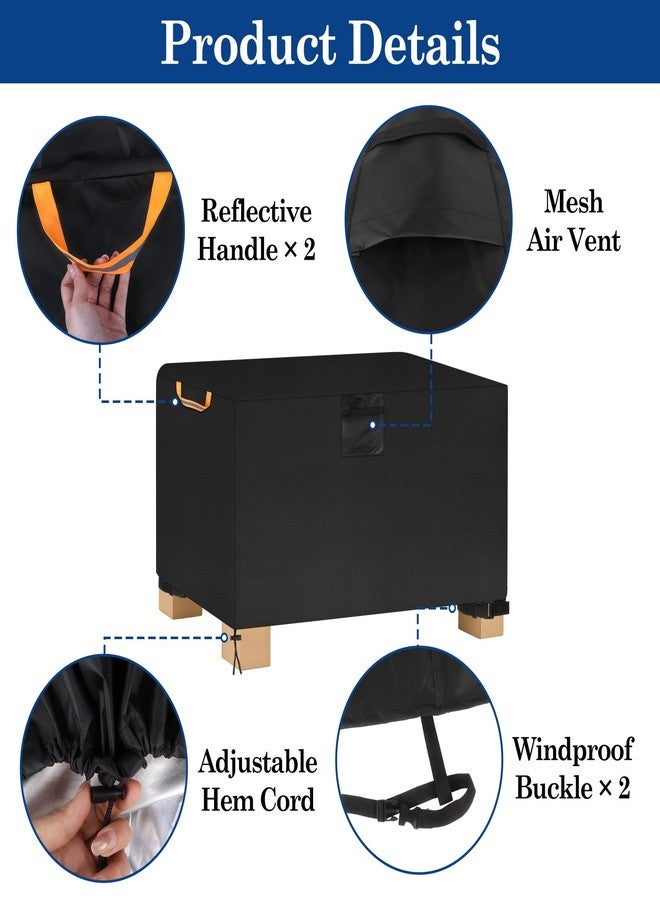Klmnop Waterproof Sand Table Cover, Dustproof Sand Water Table Cover with Reflective Handle & Air Vent for Outdoor Sensory Play, Heavy-Duty Oxford Fabric UV Protection(Black) - Image 3