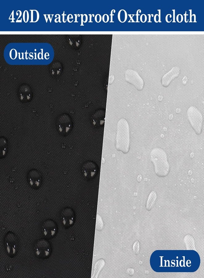 Klmnop Waterproof Sand Table Cover, Dustproof Sand Water Table Cover with Reflective Handle & Air Vent for Outdoor Sensory Play, Heavy-Duty Oxford Fabric UV Protection(Black) - Image 4
