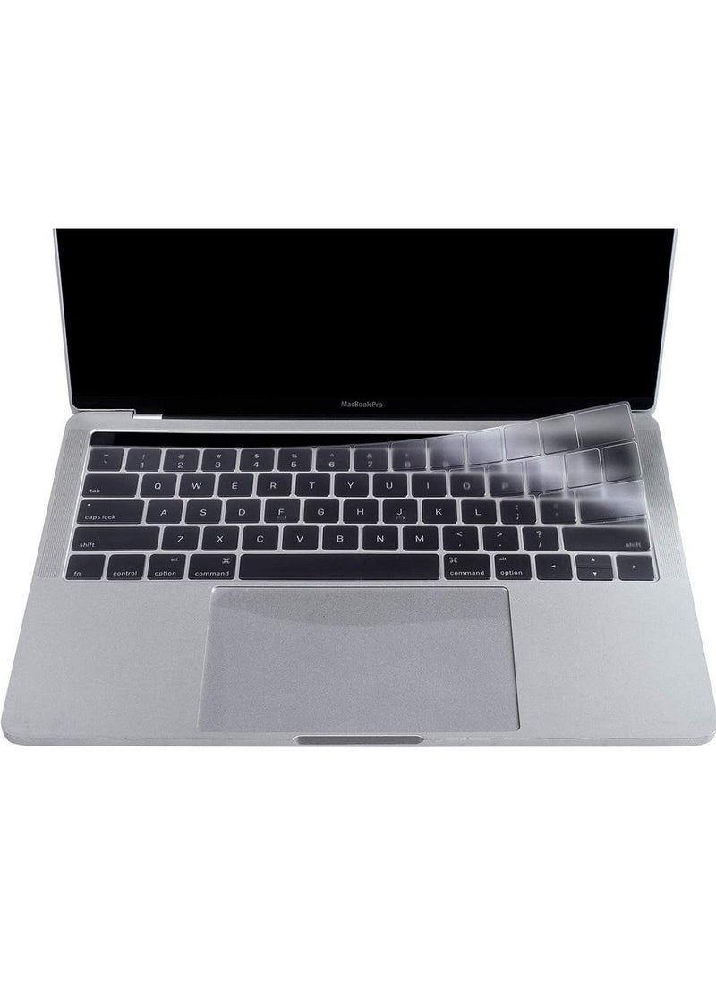 AMM US Layout Keyboard Cover Skin for Apple MacBook Pro with Touch Bar 13/15-Inch Model A2159/A1706/A1989/A1707/A1990 Release in 2019/2018/2017/2016 Clear  - Image 5