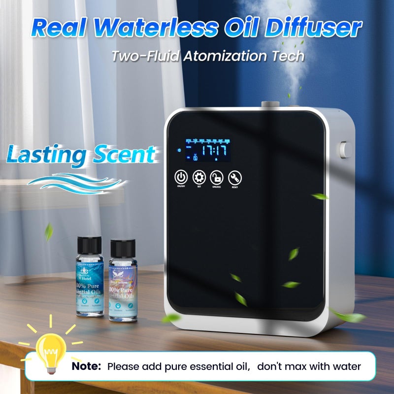 AROMAUKO Waterless Essential Oil Diffuser,Hotel Home Aromatherapy Scent Diffuser with Smart APP & Touch Screen,250ml Capacity,1500 sq.ft Coverage|Large Room Oil Diffusers for Hotel Collection,Easter Day Gift - Image 2