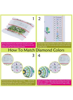 SYOSI Diamond Painting Kits for Kids, Diamond Painting for Children Full Crystal Drills Mosaic Making Decorative Kits DIY Paint with Diamonds Arts Crafts - Cat (Cats Love Fish)  - Image 5