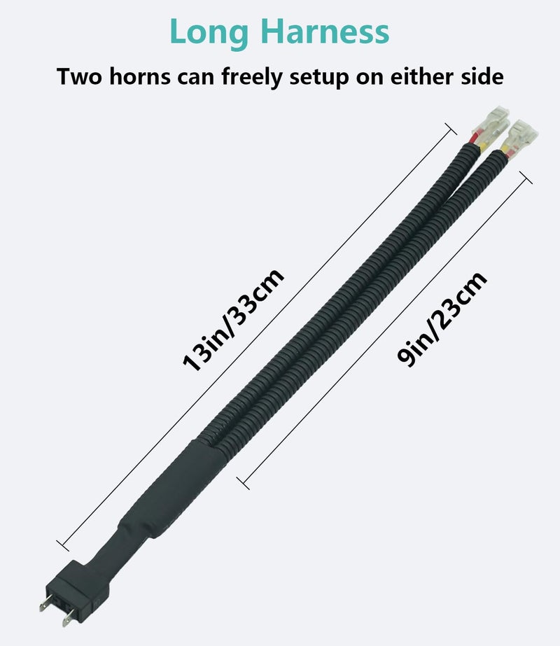 NEOGET Car Horn 1 to 2 Connector Converter Wiring Harness, Compatible with Universal Connector Horn, Splitter Adapter for Dual Tones Upgrade Type-Y (Universal) - Image 5