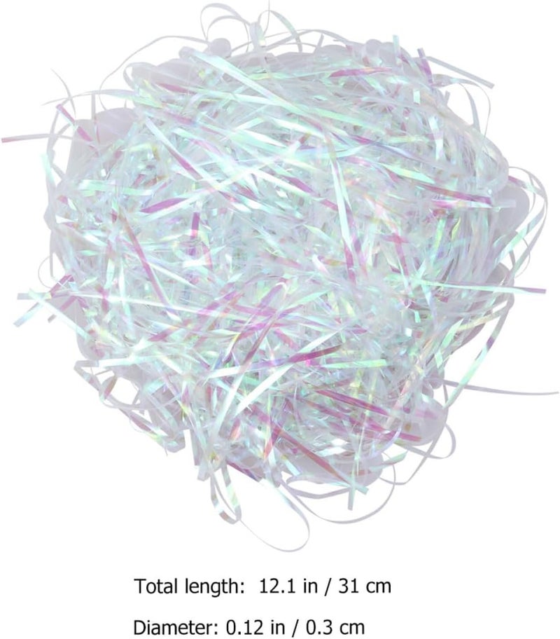 Ciieeo Iridescent 3mm Shredded Paper Filler 100g Bag Pet Box Stuffing for Wrapping, Party Packaging, Basket Filling, Decorative Packaging Supplies - Image 2