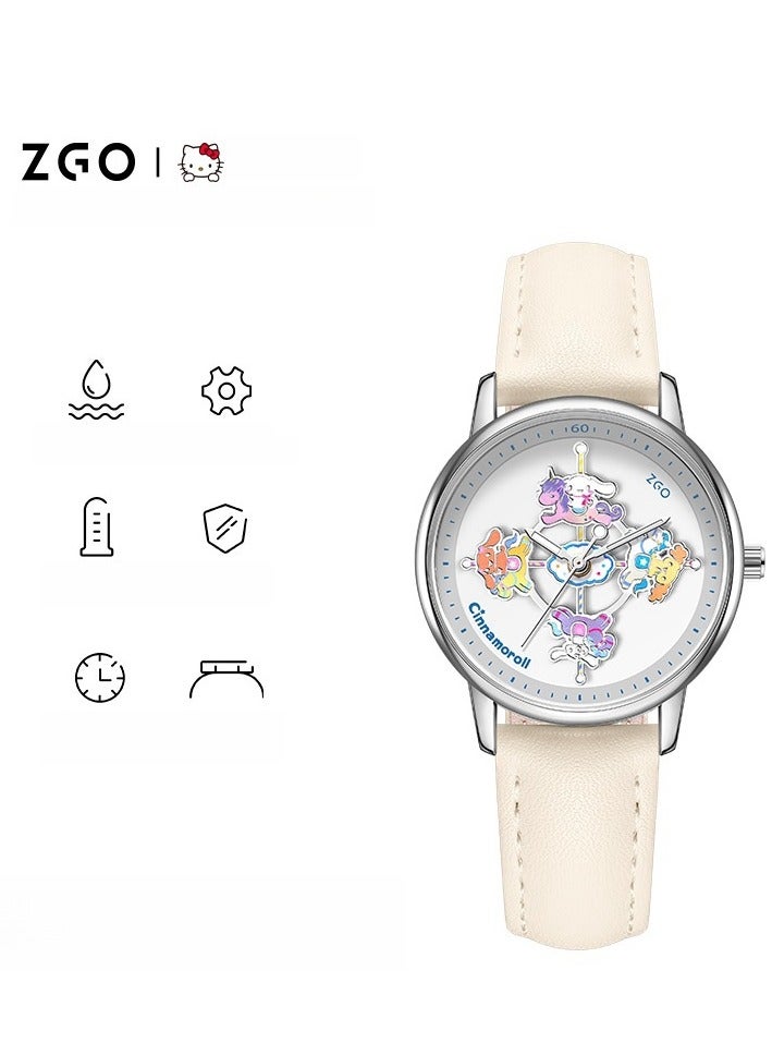 ZGO Carousel Watch Quartz Watch Waterproof Creative Gift Watch - Image 1