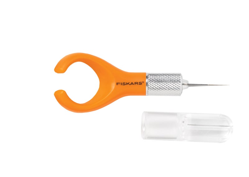 Fiskars 163050-1001 Fingertip Craft Knife, 7 Inch, Orange - Image 1