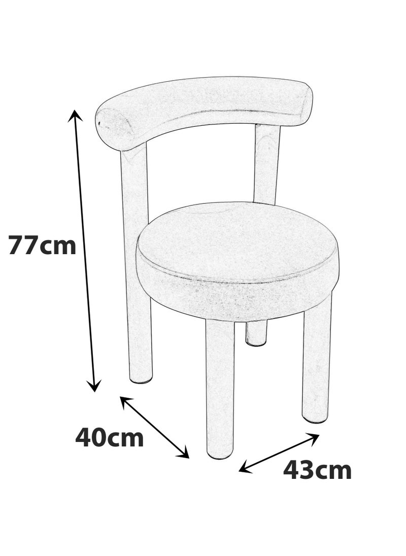 MAPLE HOME DECORATION Maple Home Modern Velvet Dining Chair Armless Elegant Chic Cushion Comfort Kitchen Living Furniture.  - Image 5
