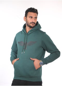 Hoodie  Milton  Printed  "Eagle" 92216 ,Army Green,S