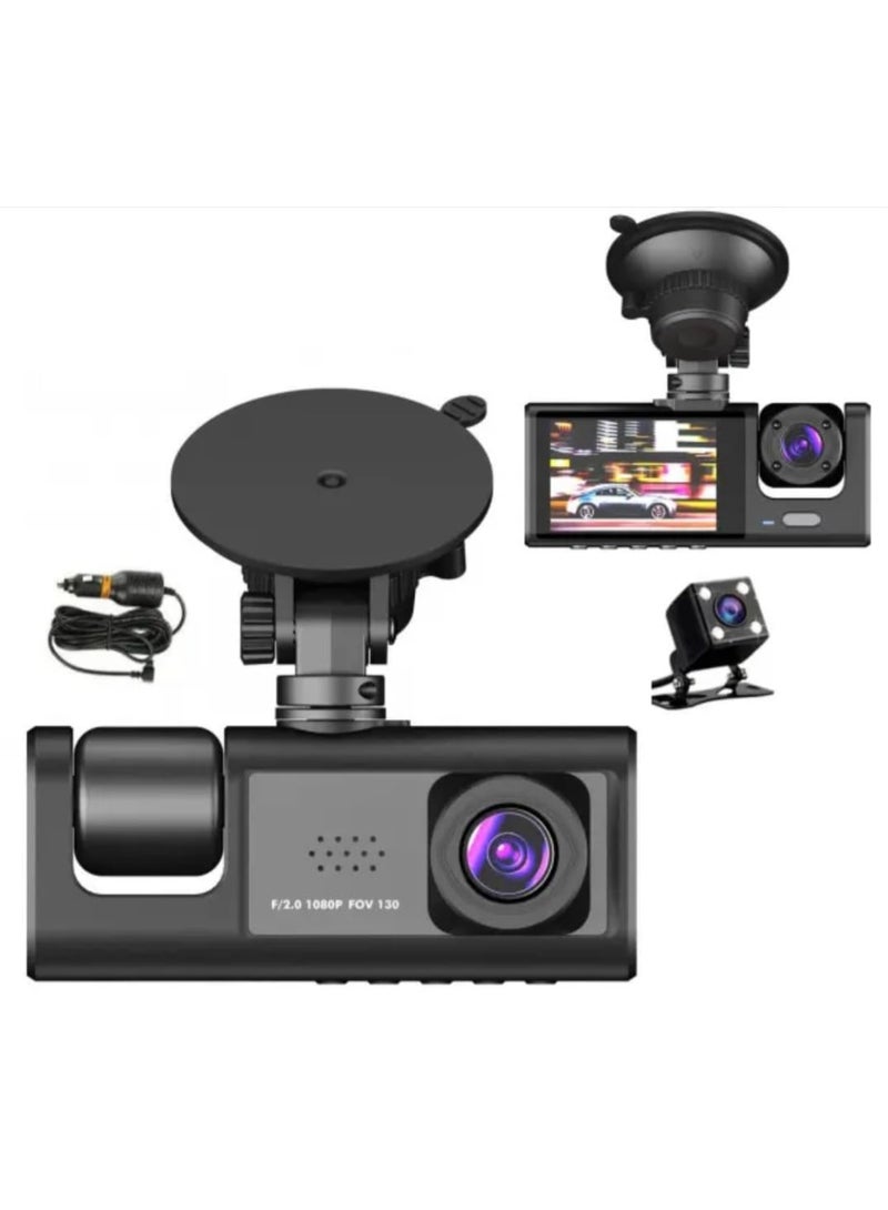 Dual Channel Car Dash Camera with Front & Rear Recording, 170° Wide-Angle Lens, Full HD 1080P Front & 720P Rear Video, Loop Recording, Built-In Microphone, MOV Video Format - Image 3