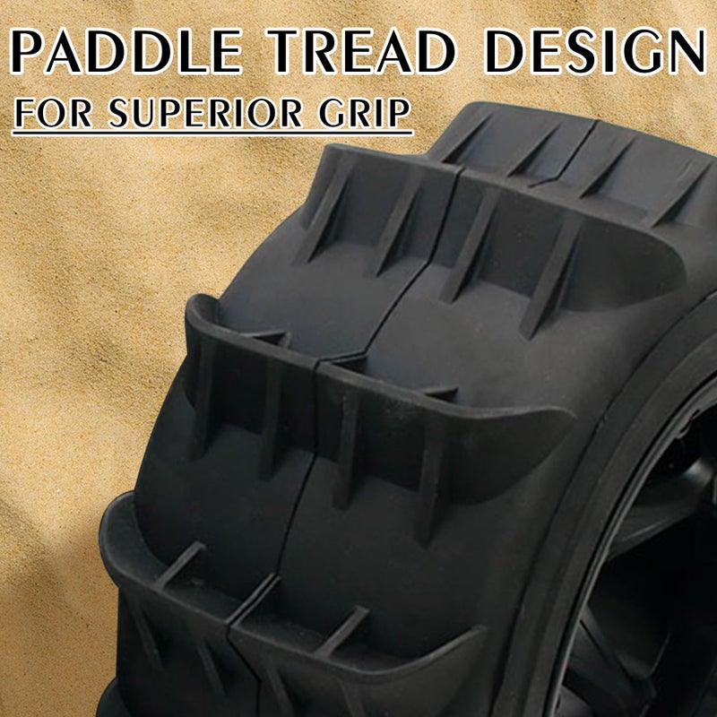 FLMLF Sand Wheel Tire Set (2PCS) for 1/5 BAJA 5B 5T 5SC 190x90mm Hub Adapter Hexagon 24mm RC Wheels - Image 5