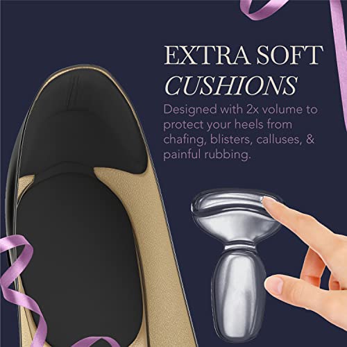 Ballotte Premium Silicone Heel Pads for Shoes. Soft Heel Grips or Inserts for Big Shoes, Alleviates Slipping & Discomfort, Comfortable Cushioning for High Heels, 8-Pack Multicolor (T Bars) - Image 3