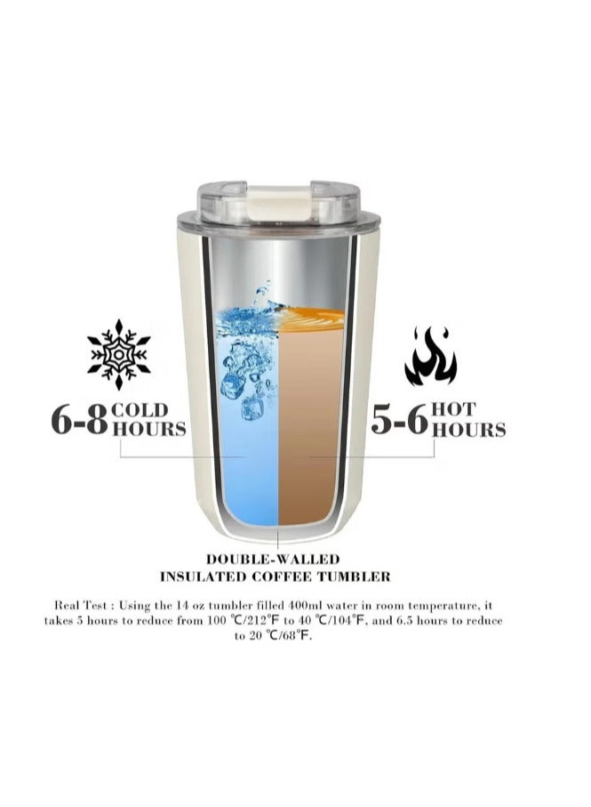 سميج كوب مشروبات سعة 240 مللي كوب شرب محمول للسفر محمول للسيارة من الفولاذ المقاوم للصدأ مقاوم للتسرب 240 مللي لترمس القهوة （وردي） - Image 2