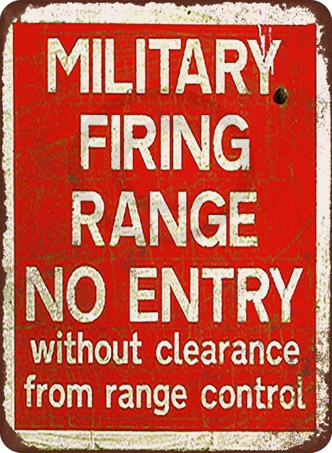 Custom Kraze Military Firing Range Vintage Reproduction Metal tin Sign 8 x 12 - Image 1
