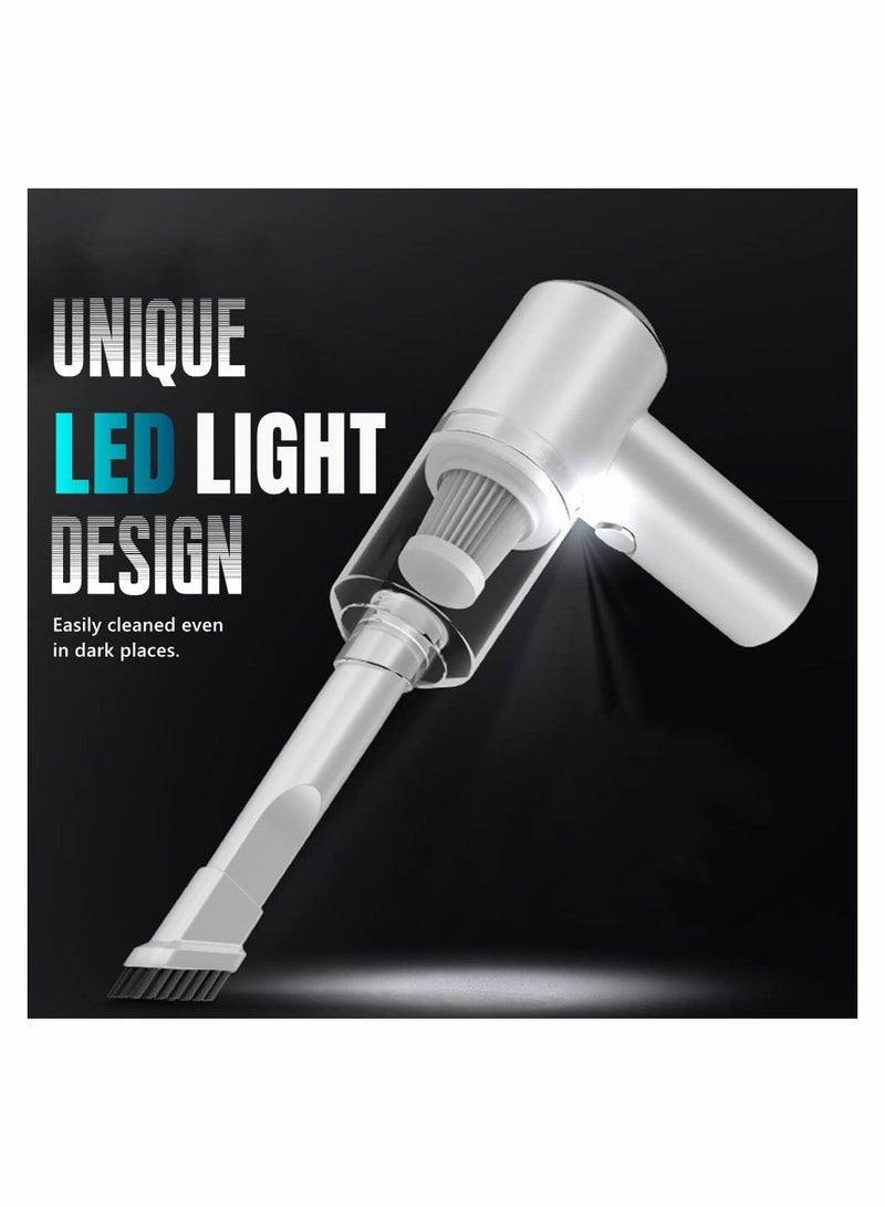 Mini Car Vacuum Cleaner Cordless Rechargeable 120W 6000PA Handheld Vacuum Cleaner with LED Light for Car/Pet/Keyboard/Computer/Desk/Drawer Cleaning - Image 3