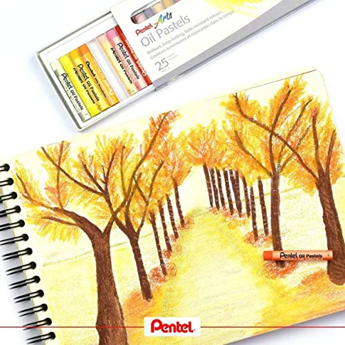 Pentel بنتل 25 لون من الطباشير الزيتي الباستيل PHN-25 - Image 4