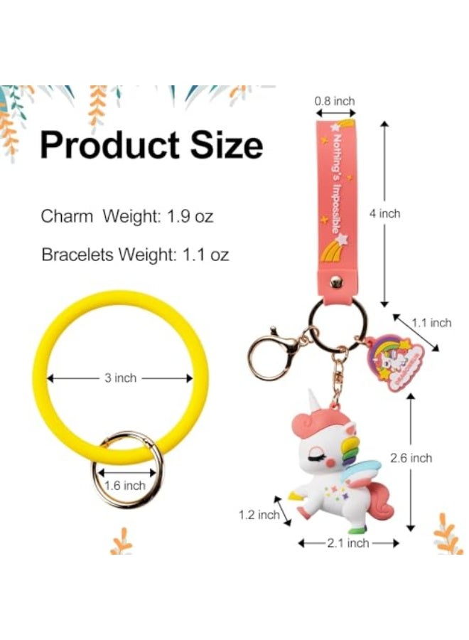 هدية سلسلة مفاتيح لطيفة - سلسلة مفاتيح وحيد القرن الملحقات كاواي سلسلة المفاتيح سحر حقيبة الظهر مفاتيح السيارة سلسلة مفاتيح للأطفال والفتيات - Image 3