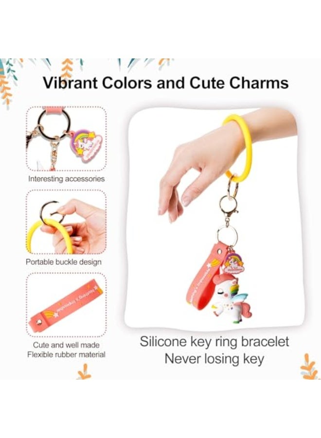 هدية سلسلة مفاتيح لطيفة - سلسلة مفاتيح وحيد القرن الملحقات كاواي سلسلة المفاتيح سحر حقيبة الظهر مفاتيح السيارة سلسلة مفاتيح للأطفال والفتيات - Image 2