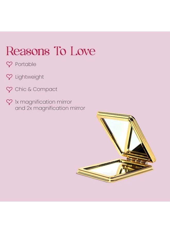 Milagro Beauty Hand Mirror Foldable Vanity Makeup Rectangle Magnifying Tabletop Looking Glass Small  - Image 3