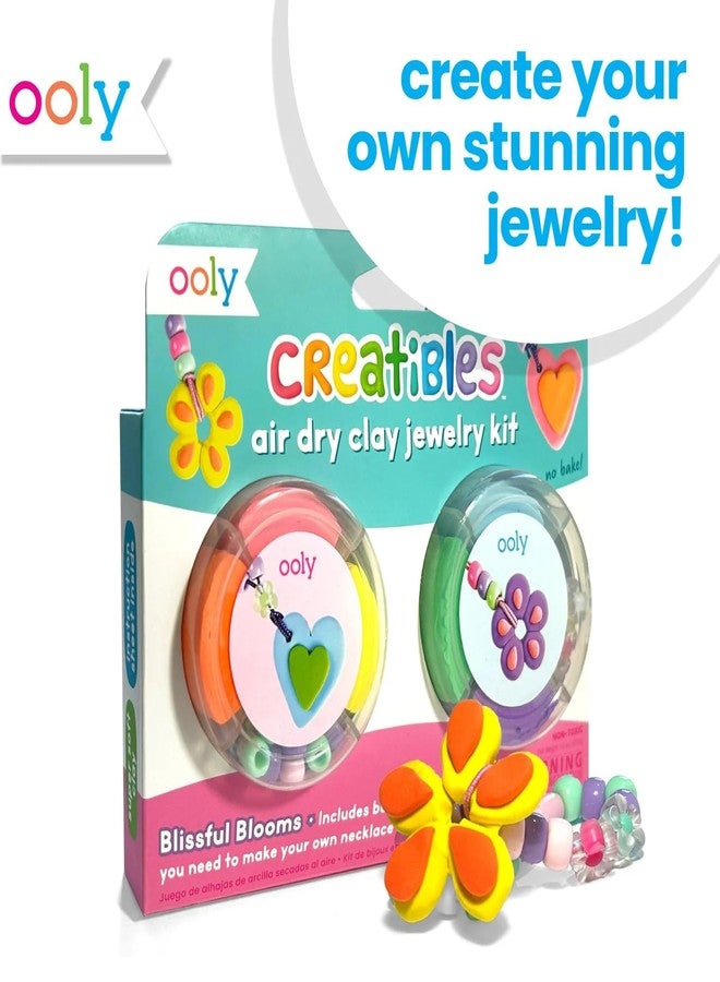 Ooly Creatibles Air Dry Clay Jewelry Kit for Kids, DIY Art Jewelry Making Kit with 6 Clay Colors, Beads, Shaping Tool, and Elastic Yarn, Non-Toxic Summer Crafts for Kids Ages 6 and Up - Image 2