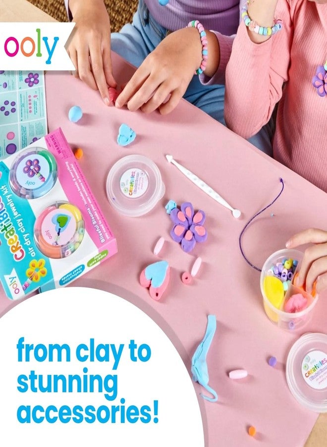 Ooly Creatibles Air Dry Clay Jewelry Kit for Kids, DIY Art Jewelry Making Kit with 6 Clay Colors, Beads, Shaping Tool, and Elastic Yarn, Non-Toxic Summer Crafts for Kids Ages 6 and Up - Image 5