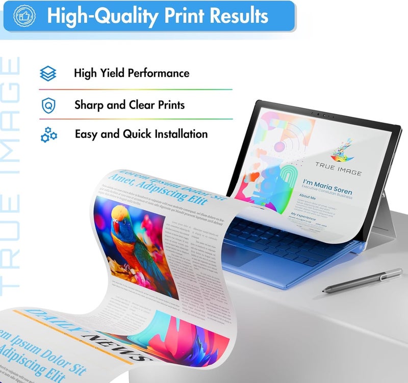 خرطوشة حبر بديلة متوافقة لطابعات HP 202A CF500A 202X M281fdw Color Laserjet Pro MFP M281fdw M281cdw M254dw M281fdn M254 M281 202 (أسود سماوي أصفر أرجواني، 4 عبوات) - Image 4
