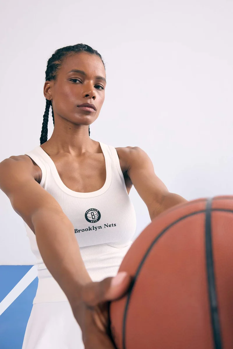 ديفاكتو DeFactoFit NBA Brooklyn Nets Slim Fit Ribbed Sports Tank Top
