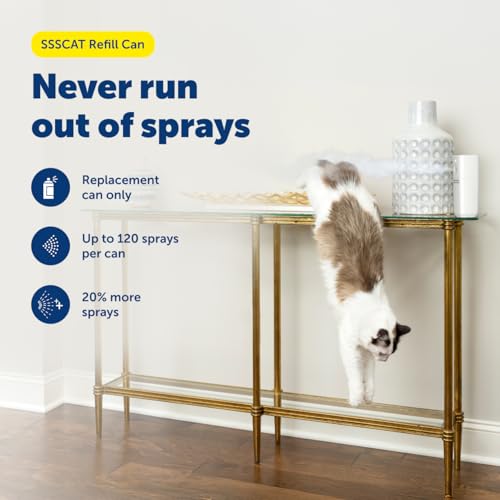 PetSafe SSSCAT Automatic Spray Pet Deterrent - Contactless Behavior Correction - Motion Sensor Air Burst - Odorless - Non-Staining - Versatile Placement Spray - Refill Can - Image 2
