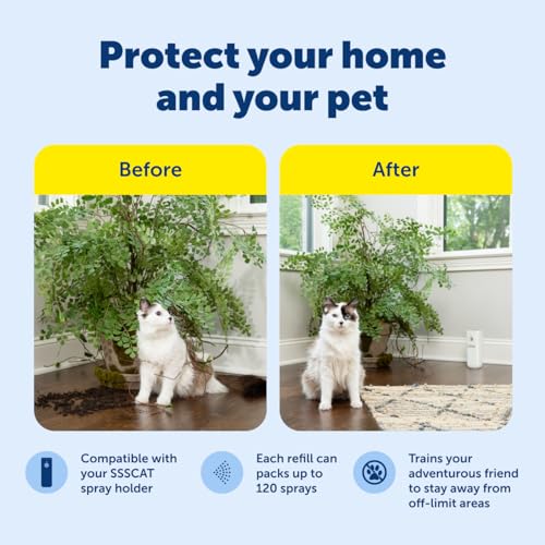 PetSafe SSSCAT Automatic Spray Pet Deterrent - Contactless Behavior Correction - Motion Sensor Air Burst - Odorless - Non-Staining - Versatile Placement Spray - Refill Can - Image 3