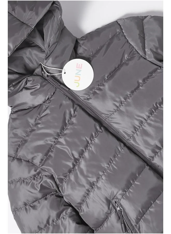JUNE June Boy Basic Coat Anthracite