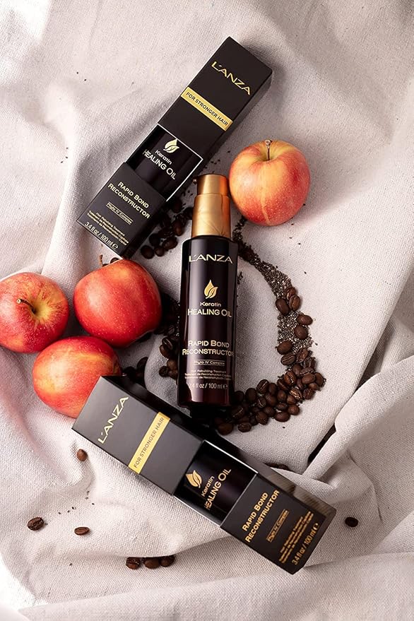LANZA Rapid Bond Reconstructor Keratin Healing Oil Hair Care Bond Repair Treatment Phyto IV Complex Hair Repair Treatment for Damaged Hair Dry Hair Vegan Hair Split End Repair Serum 100ml