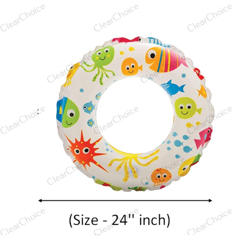 ClearChoice :- Kids Children Girls Swimmers Swim Safety Vest Jacket & Swimming Ring(4-8 Years)(Multi Color)(Size - 24''inch)(Combo) - Image 4