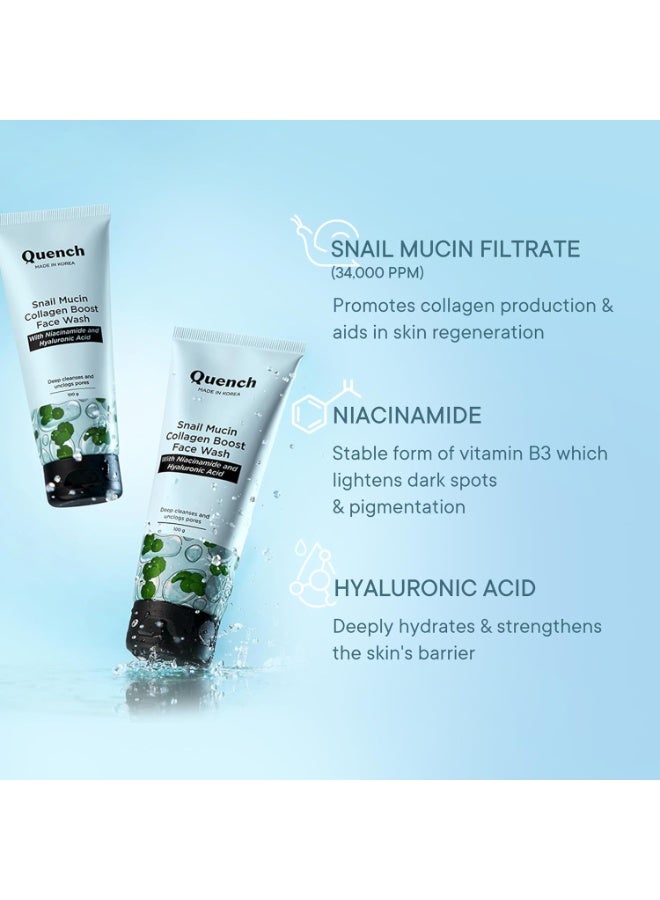 كوينش QUENCH BOTANICS غسول الوجه المعزز بالكولاجين وموسين الحلزون - 100 مل - Image 3