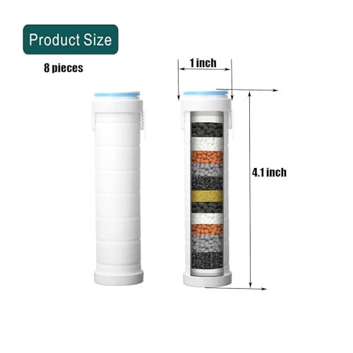 xianshengle Shower Filter for Handheld Shower Head Shower Filter Replacement High Pressure Handheld Shower Heads Filter Set of 8 Replacement Filters for Hard Water Remove Chlorine and Harmful Substances - Image 4