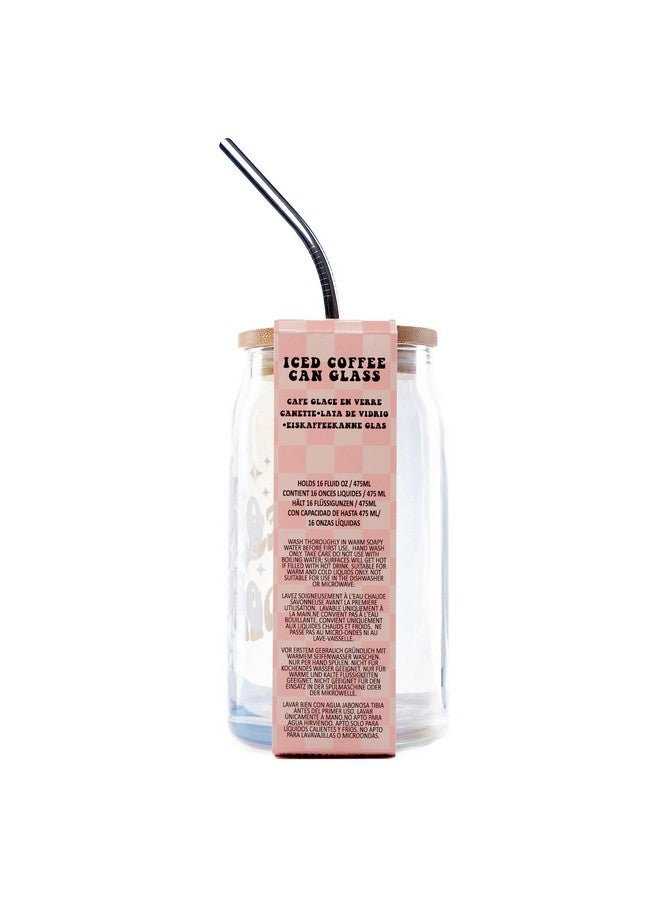 NPW Good Vibes More Espresso Less Depresso Can Glass with Lid and Metal Straw - Lightweight, Premium Can Glass for Beer, Juice, Water, Soda, Iced Coffee to Add Good Vibes - Image 2