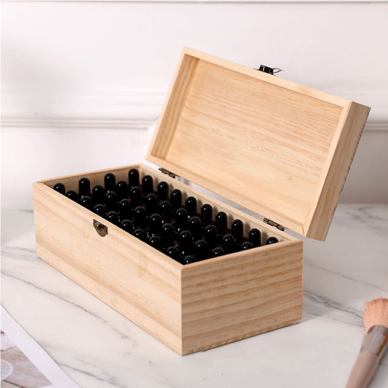 36 Slots Wooden Essential Oil Box Organizer Holds 1-3ml Bottles Essential Oil Carrying Case Storage Wood Box - Image 3